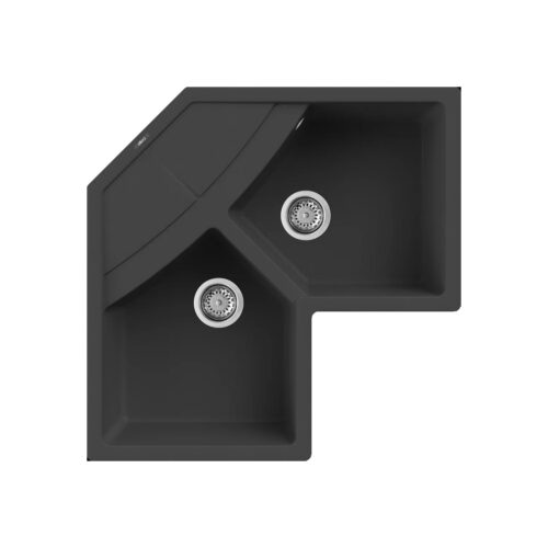 Νεροχύτης κουζίνας UNICO Corner Nero 40 ELLECI 83x83cm 8031873069919 LGUCOR40