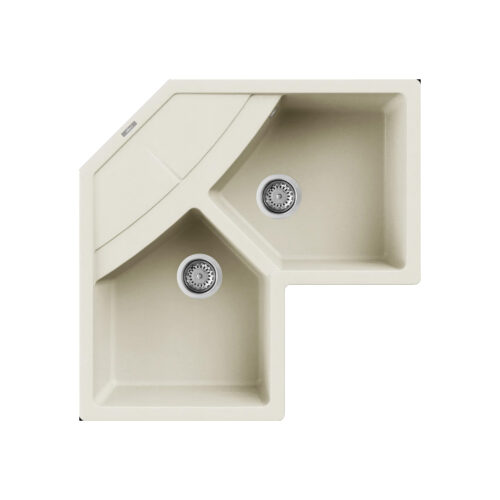 Νεροχύτης κουζίνας UNICO Corner Bianco Antico 62 ELLECI 83x83cm 8031873069964 LGUCOR62