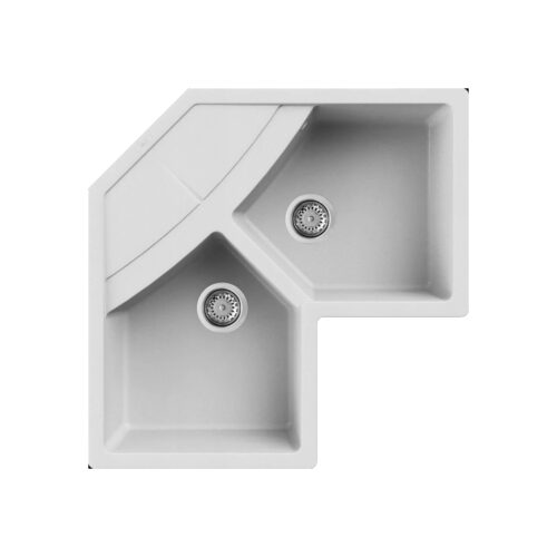 Νεροχύτης κουζίνας UNICO Corner Bianco 68 ELLECI 83x83cm 8031873069971 LGUCOR68