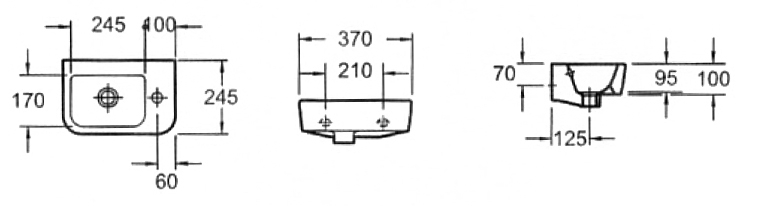 Νιπτήρας αναρτώμενος δεξιός LEGEND LH 10100R KARAG 37x24.5x10cm 4 LH10100R Νιπτήρας αναρτώμενος δεξιός LEGEND LH 10100R KARAG 37x24.5x10cm 5206836513294 LH10100R