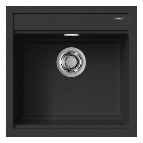 Νεροχύτης κουζίνας BEST 104 Black 86 ELLECI 51x51cm 8032557029434 LKB10486
