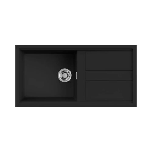 Νεροχύτης κουζίνας BEST 480 Black 86 ELLECI 100x51cm 8031873020255 LKB48086
