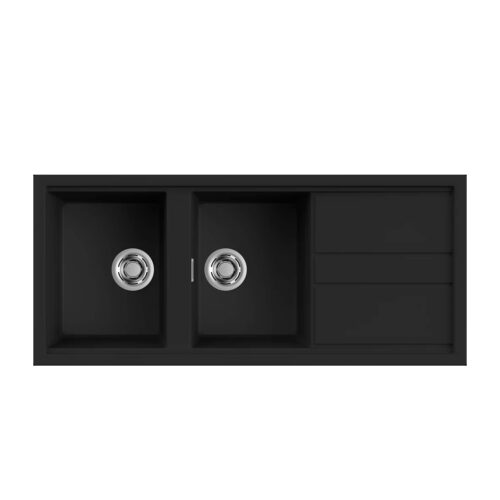 Νεροχύτης κουζίνας BEST 500 Black 86 ELLECI 116x51cm 8031873020309 LKB50086