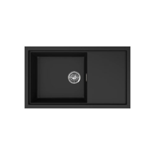 Νεροχύτης κουζίνας SINTESI 410 Black 86 ELLECI 86x50cm 8032557028772 LKS41086