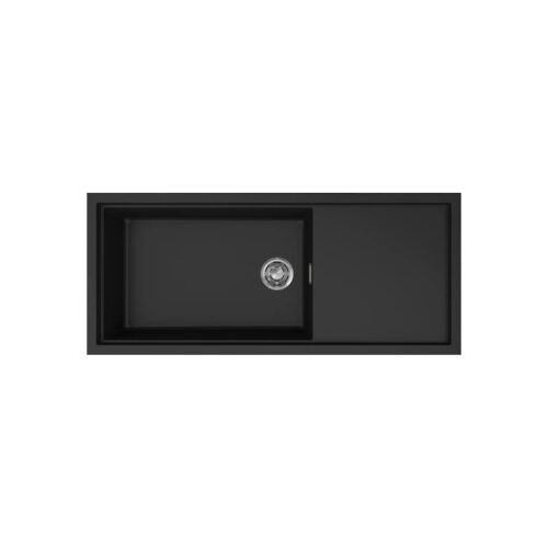 Νεροχύτης κουζίνας SINTESI 510 Black 86 ELLECI 116x50cm 8032557028673 LKS51086