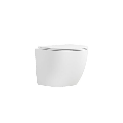 Λεκάνη αναρτώμενη rimless με κάλυμμα MILOS LT 046E White Matt KARAG 5206836600215 LT046E-NRMW