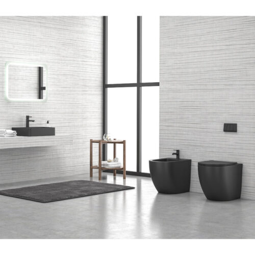 Μπιντέ δαπέδου MILOS LT 2141C Black Matt KARAG 5206836063614 LT2141C-MB