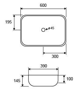 LT2143 P Νιπτήρας επικαθήμενος LT 2143-P KARAG 60x39x14,5cm 5206836561301 LT2143-P