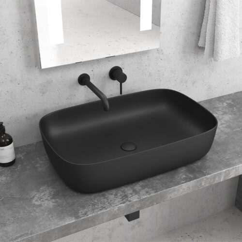 Νιπτήρας επικαθήμενος Black Matt LT 2143-PMB KARAG 60x39x14