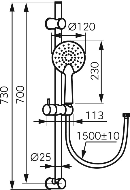 Βάση τηλεφώνου ντους HORN Black N370BL-B FERRO 5 N370BL B Βάση τηλεφώνου ντους HORN Black N370BL-B FERRO 5903738210671 N370BL-B