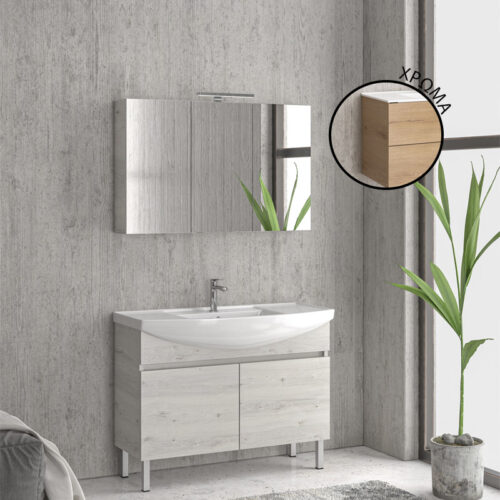 Βάση με δύο πόρτες Elvezia 8502 NEW BIANNA 100 KARAG 98x35x63cm 5206836630090 NBIA1008502