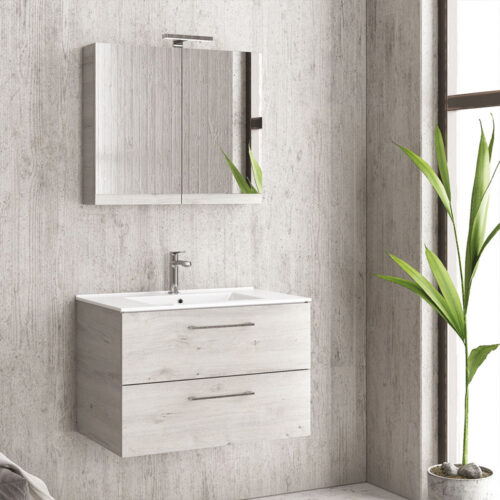 Βάση με δύο συρτάρια Ice Oak 8902 NEW ELSA 60 KARAG 59x45x48cm 5206836048697 NELS608902