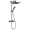 Θερμοστατική μπαταρία σταθερού ντους TREVI SQUARE Black NP75SQ-TRV7U-BL FERRO 5903738206063 NP75SQ-TRV7U-BL