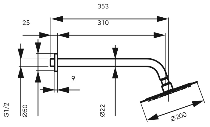 Κεφαλή ντους με βραχίονα NPT11 FERRO Ø20cm 4 NPT11 Κεφαλή ντους με βραχίονα NPT11 FERRO Ø20cm 5903738205110 NPT11