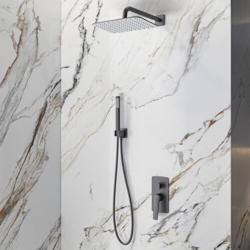 Σετ μπαταρίας εντοιχισμού ντους LEA Gun Metal S05022 KARAG 5206836617046 S05022GM
