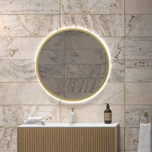 Καθρέπτης με κρυφό φωτισμό SHARON Gold KARAG Ø80cm 5907546869632 SHARON80-G