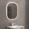 Καθρέπτης με κρυφό φωτισμό SHARON Gold KARAG 80x70cm 5907546869557 SHARON8070-G