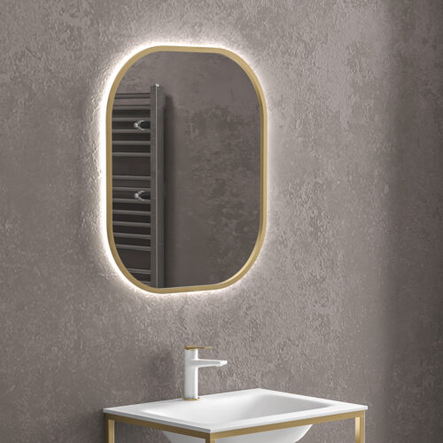 Καθρέπτης με κρυφό φωτισμό SHARON Gold KARAG 80x70cm 5907546869557 SHARON8070-G