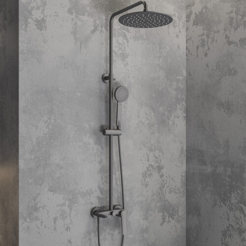 Μπαταρία σταθερού ντους με ρουξούνι LEA Gun Metal SO073A KARAG 5206836686684 SO073C-GM