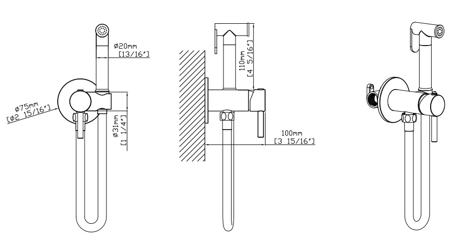 SO746 21 01 1 spec sheet 1602 Μπαταρία ντους μπιντέ ARTEMIS Gun Metal SO746 21451 KARAG 5206836664668 SO746-21451