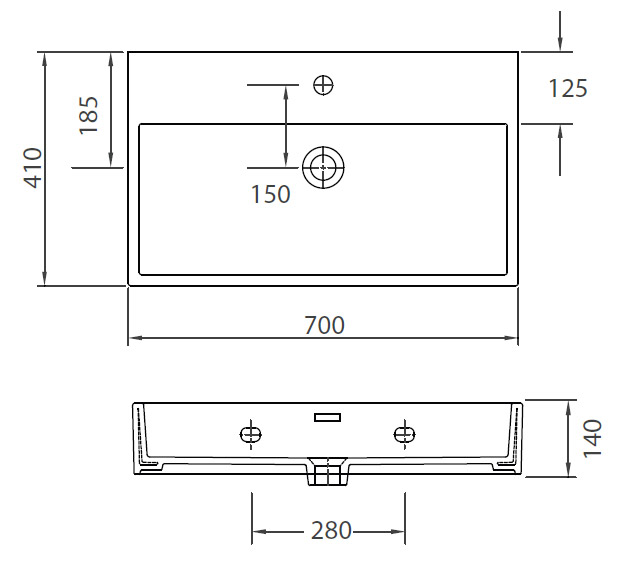 Νιπτήρας αναρτώμενος DAPHNE 53710 KARAG 70x41x14cm 4 SXEDIO 53710 Νιπτήρας αναρτώμενος DAPHNE 53710 KARAG 70x41x14cm 5206836012865 53710