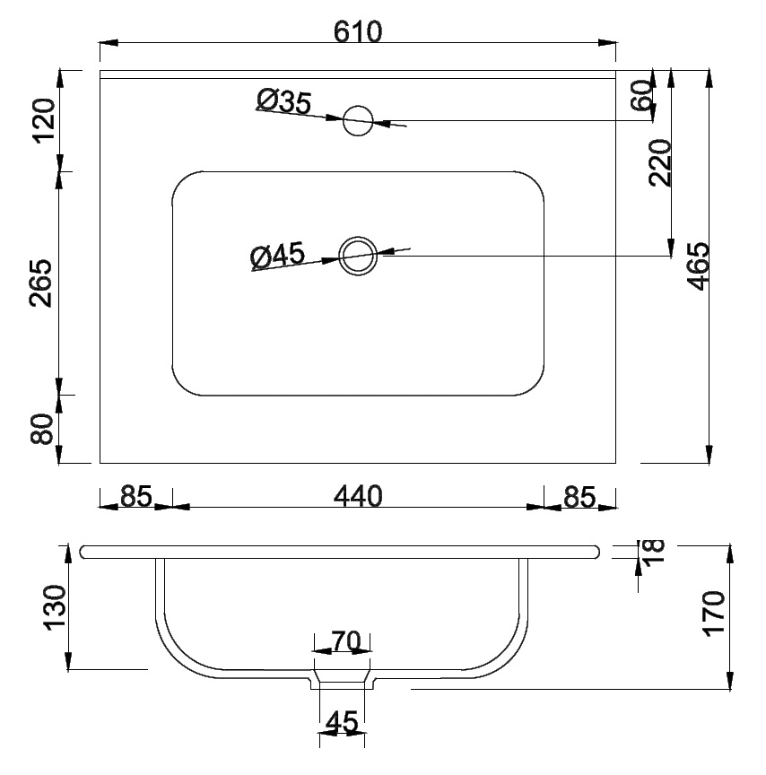 SXEDIO 7506 60 Νιπτήρας επίπλου LT 7506 60 KARAG 60x47x18cm 5206836101729 LT7506-60