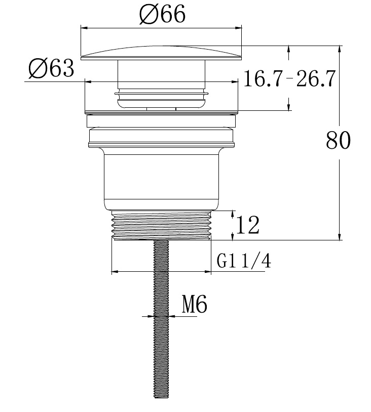SXEDIO AC614 Βαλβίδα νιπτήρος SS316 ETERNITY Brushed Steel AC614 KARAG 5206836752006 AC614