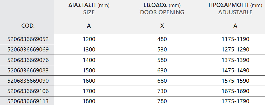Καμπίνα από τοίχο σε τοίχο με διάφανο κρύσταλλο ANIMUS 400 Cromo KARAG 5 SXEDIO ANIMUS 400 CROMO Καμπίνα από τοίχο σε τοίχο με διάφανο κρύσταλλο ANIMUS 400 Cromo KARAG 5206836707075 ANI400-C