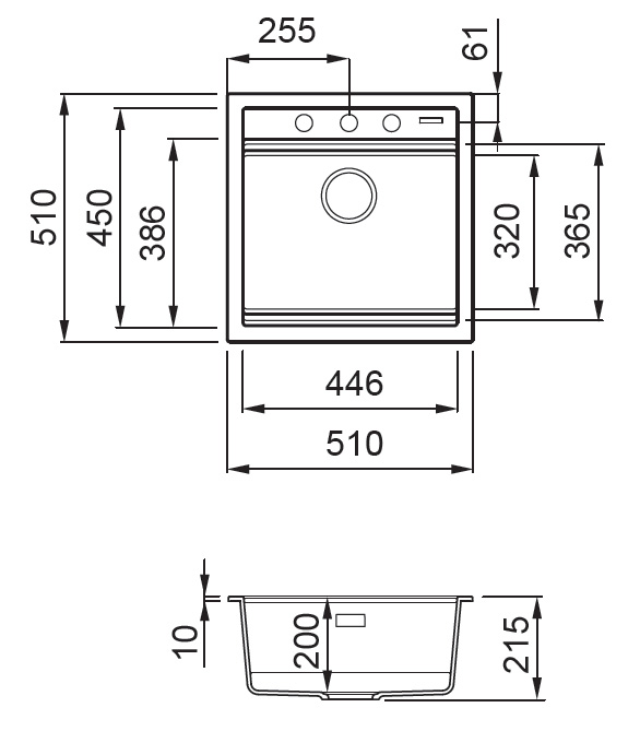 SXEDIO BEST 104 Νεροχύτης κουζίνας BEST 104 ELLECI 51x51cm 5206836679938 BES104