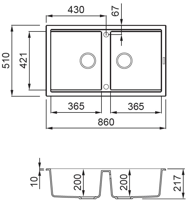 SXEDIO BEST 450 Νεροχύτης κουζίνας BEST 450 ELLECI 86x51cm 5206836703152 BES450