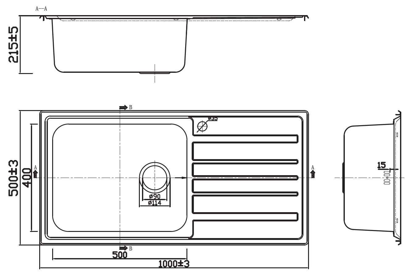 SXEDIO BL 821 Νεροχύτης κουζίνας BL 821 KARAG 100x50x21,5cm 5206836063294 BL821