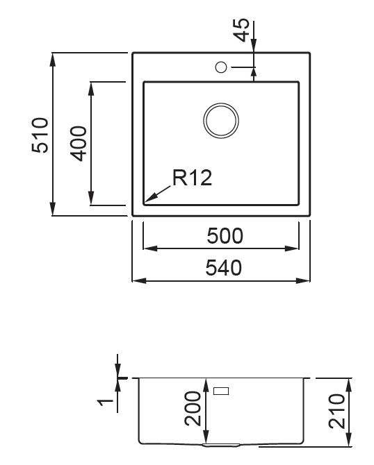 Νεροχύτης κουζίνας ανοξείδωτος COMPASS 500 Satinato ELLECI 54x51cm 4 SXEDIO COMPASS 500 Νεροχύτης κουζίνας ανοξείδωτος COMPASS 500 Satinato ELLECI 54x51cm 8031873604820 LIM500SAC