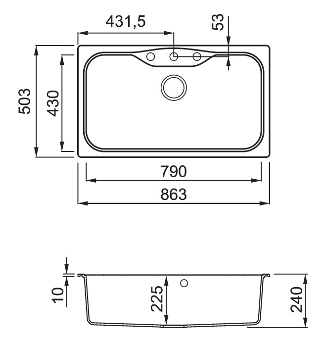 SXEDIO FOX 360 Νεροχύτης κουζίνας FOX 360 ELLECI 86,3x50,3cm 5206836090382 FOX360