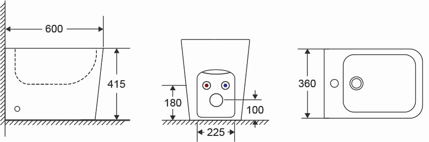 SXEDIO LT 003C 1180 Μπιντέ δαπέδου LT 003C KARAG 5206836005447 LT003C