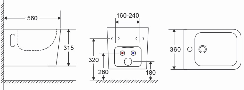 SXEDIO LT 003F 1185 Μπιντέ αναρτώμενο LT 003F KARAG 5206836101798 LT003F