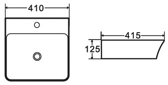 SXEDIO LT Νιπτήρας επικαθήμενος LT 2257 KARAG 41x41,5x12,5cm 5206836658735 LT2257