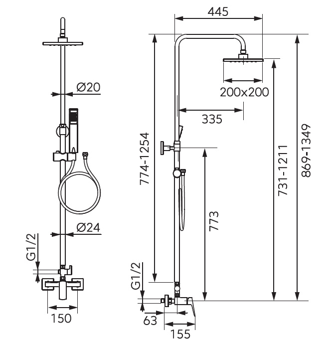 Μπαταρία σταθερού ντους VITTO Black NP81-BVI7UVL-BL FERRO 4 SXEDIO NP81 BVI7UVL BL Μπαταρία σταθερού ντους VITTO Black NP81-BVI7UVL-BL FERRO 5903738211647 NP81-BVI7UVL-BL