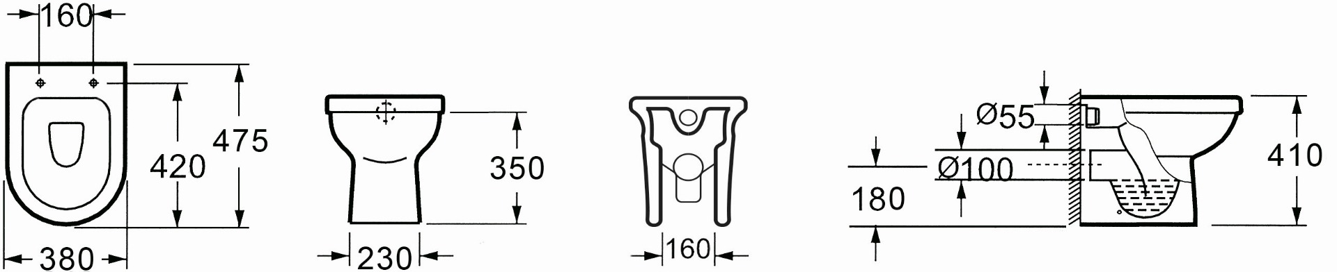 SXEDIO PAROS LEKANI SXEDIO 1443 Λεκάνη δαπέδου rimless με κάλυμμα PAROS TR 171 KARAG 5206836650920 TR171