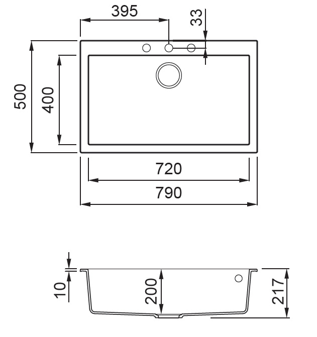 Νεροχύτης κουζίνας QUADRA 130 ELLECI 79x50cm 4 SXEDIO QUADRA 130 Νεροχύτης κουζίνας QUADRA 130 ELLECI 79x50cm 5206836090016 QUA130