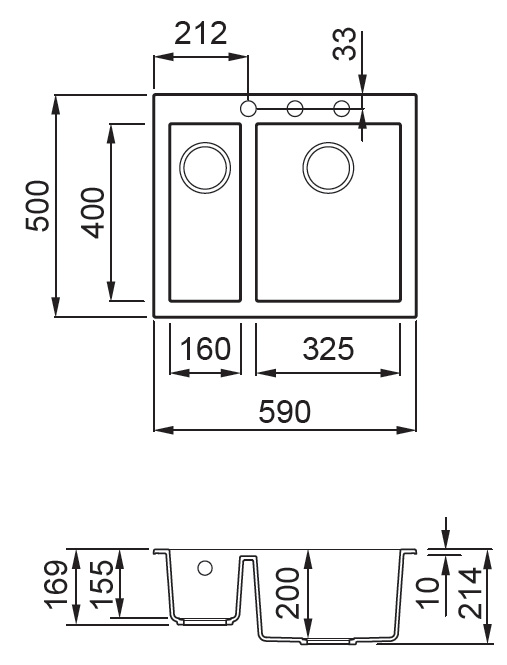 Νεροχύτης κουζίνας QUADRA 150 ELLECI 59x50cm 4 SXEDIO QUADRA 150 Νεροχύτης κουζίνας QUADRA 150 ELLECI 59x50cm 5206836089973 QUA150