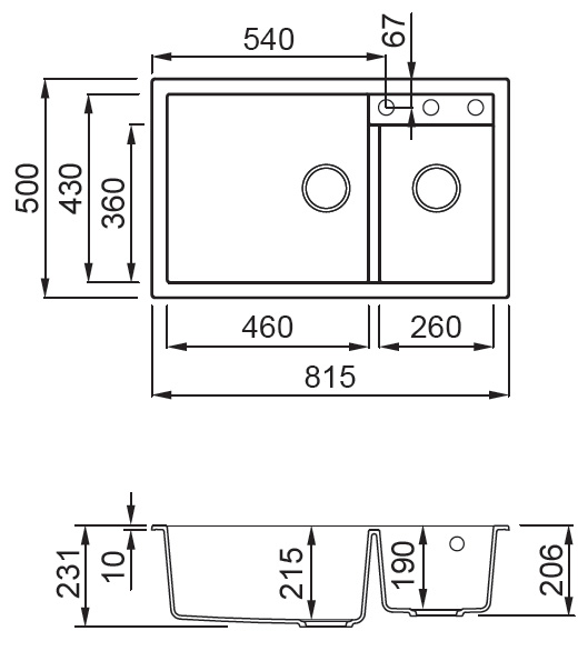 Νεροχύτης κουζίνας QUADRA 440 ELLECI 81,5x50cm 4 SXEDIO QUADRA 440 Νεροχύτης κουζίνας QUADRA 440 ELLECI 81,5x50cm 5206836090009 QUA440
