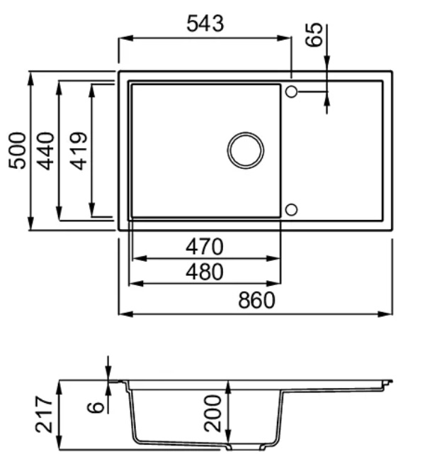 Νεροχύτης κουζίνας SINTESI 410 ELLECI 86x50cm 4 SXEDIO SINTESI 410 Νεροχύτης κουζίνας SINTESI 410 ELLECI 86x50cm 5206836679709 SIN410