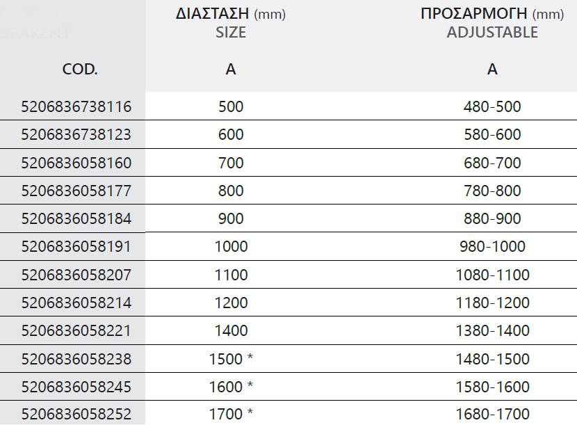 Σταθερά διαχωριστικά ντουζιέρας με διάφανο κρύσταλλο WALKIN 2 Black KARAG 5 SXEDIO WALKIN 2 NERO CLEAR NEW Σταθερά διαχωριστικά ντουζιέρας με διάφανο κρύσταλλο WALKIN 2 Black KARAG 5206836615325 WAL2N