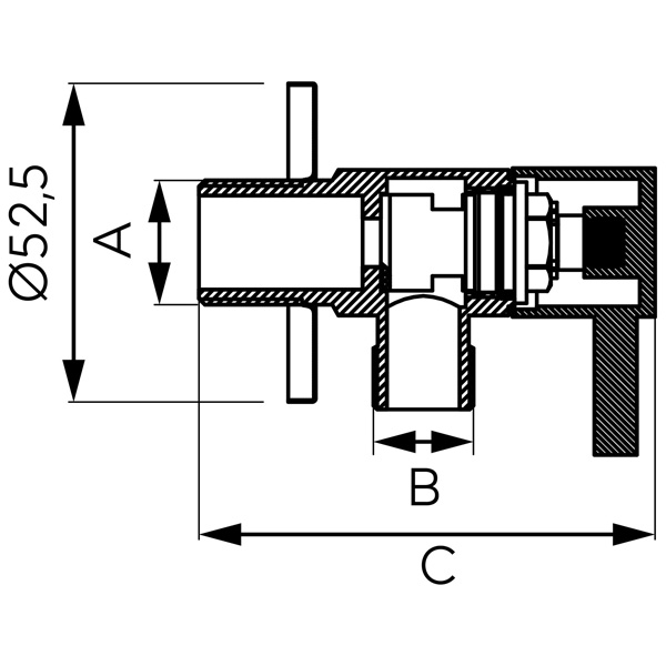 SXEDIO Z296 Γωνιακός διακόπτης ροής Χρωμέ Z296 FERRO 1/2x1/2" 5901095626197 Z296