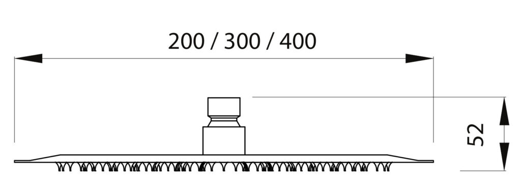 T253B Κεφαλή ντους Τ253Β PRAXIS KARAG Ø40cm 5206836546780 T253B-40