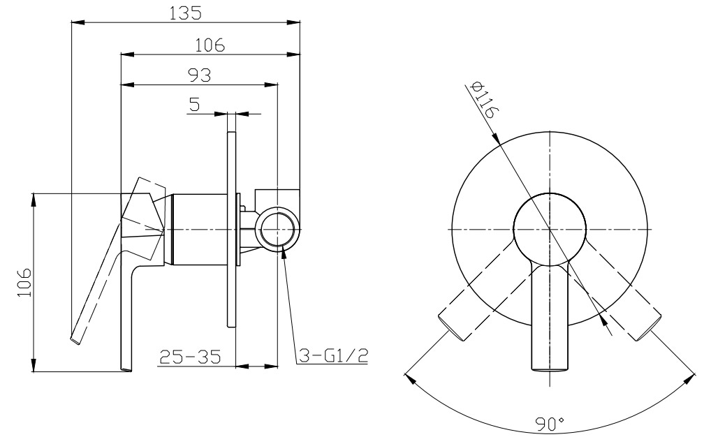 Μίκτης ντους μονός TATI 28866 KARAG 4 VL 28866 2 576A 1744 Μίκτης ντους μονός TATI 28866 KARAG 5206836665702 28866