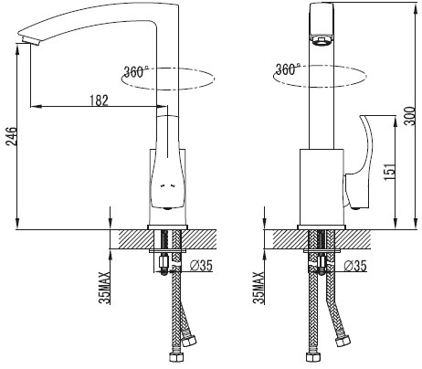 VN56 Μπαταρία κουζίνας FAGUS VN 56 Chrome KARAG 5206836544663 VN56