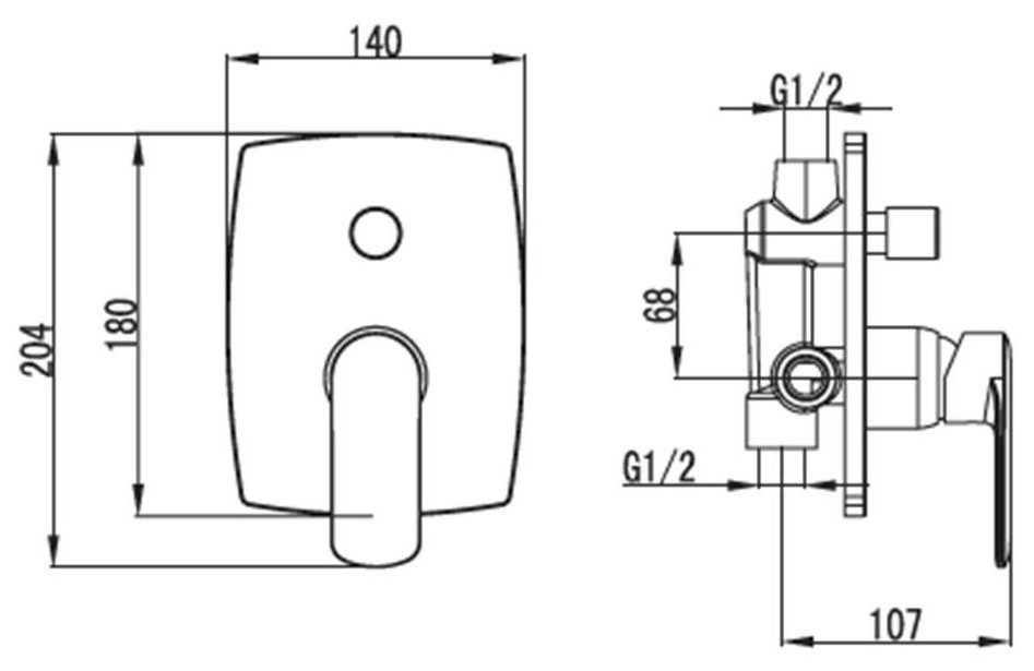 VQ24328C Μίκτης ντους διπλός PEARL VQ24328C PRAXIS KARAG 5206836007595 VQ24328C
