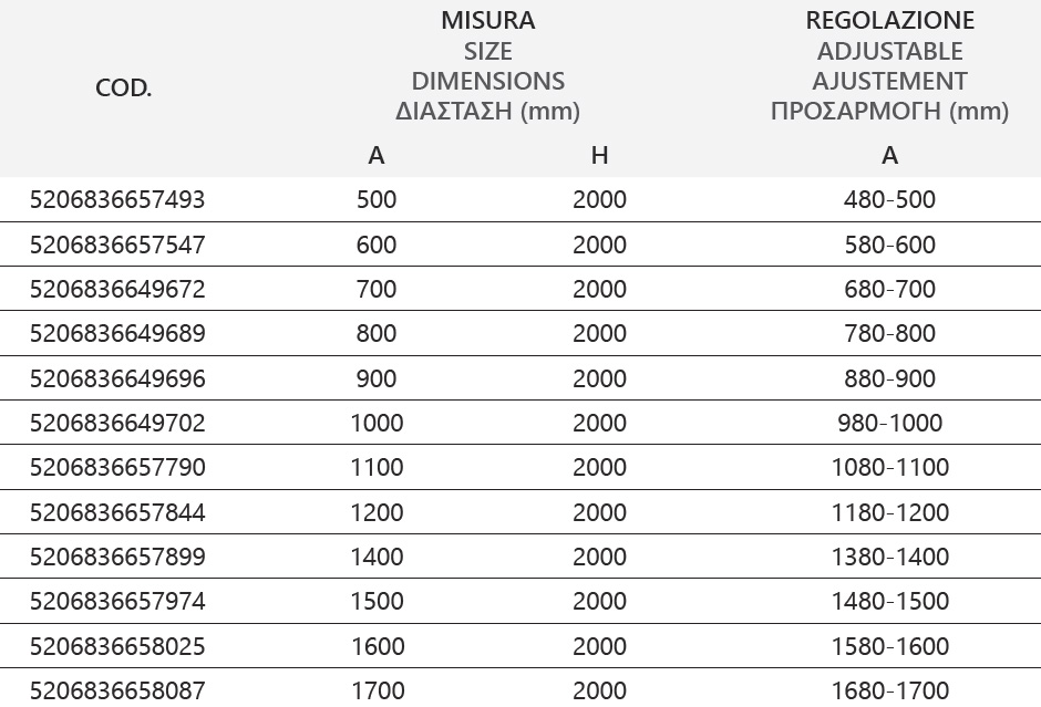 WALKIN 1 GUN METAL CLEAR Σταθερό διαχωριστικό ντουζιέρας με διάφανο κρύσταλλο WALKIN 1 Gun Metal KARAG 5206836669281 WAL1-GC