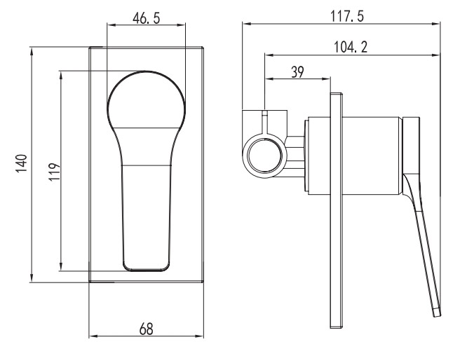 WNX348A73C edit 1810 Μίκτης ντους μονός ANDARE Bianco WNX348A73PH KARAG 5206836624068 WNX348A73PH
